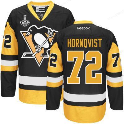 Men’s Pittsburgh Penguins #72 Patric Hornqvist Black Third 2017 Stanley Cup NHL Finals Patch Jersey