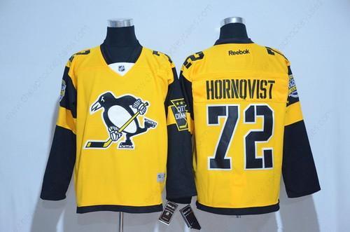 Men’s Pittsburgh Penguins #72 Patric Hornqvist Yellow 2017 Stadium Series Stitched NHL Reebok Hockey Jersey