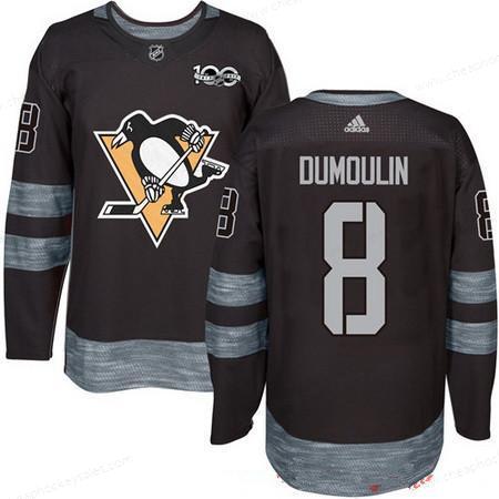 Men’s Pittsburgh Penguins #8 Brian Dumoulin Black 100Th Anniversary Stitched NHL 2017 Adidas Hockey Jersey