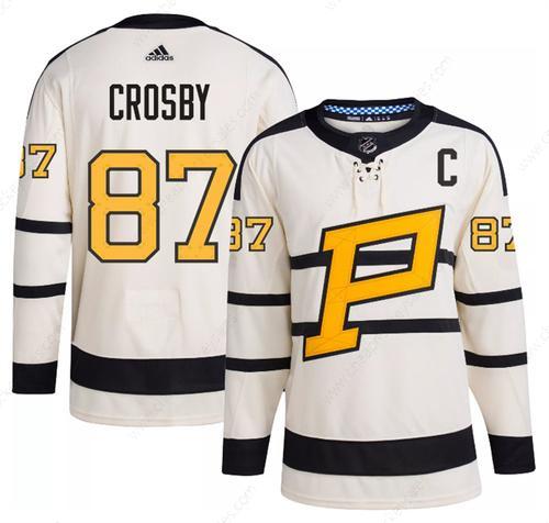 Men’s Pittsburgh Penguins #87 Sidney Crosby Cream 2023 Winter Classic Stitched Jersey