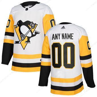 Men’s Pittsburgh Penguins Adidas White Authentic Custom Jersey