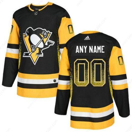 Men’s Pittsburgh Penguins Black Customized Drift Fashion Adidas Jersey