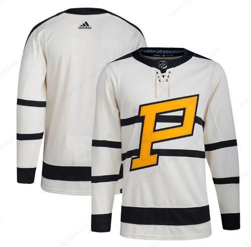 Men’s Pittsburgh Penguins Blank Cream 2023 Winter Classic Stitched Jersey