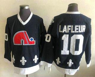 Men’s Quebec Nordiques #10 Lafleur White CCM Throwback Jersey