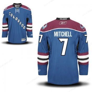 Men’s Reebok Colorado Avalanche #7 John Mitchell Authentic Royal Blue Alternate NHL Jersey