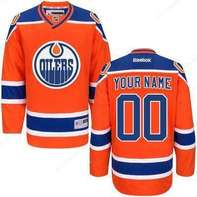 Men’s Reebok Orange Edmonton Oilers Custom Premier Alternate Jersey