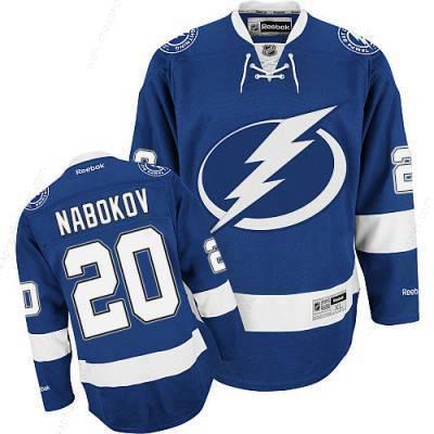 Men’s Reebok Tampa Bay Lightning #20 Evgeni Nabokov Blue Home NHL Jersey