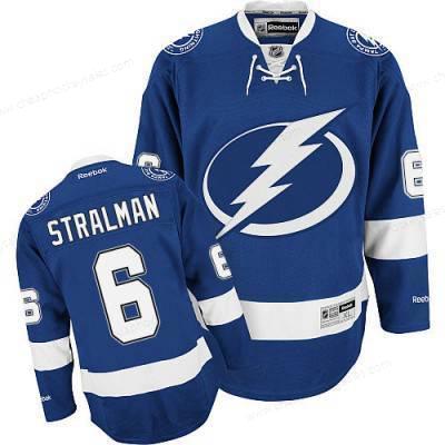 Men’s Reebok Tampa Bay Lightning #6 Anton Stralman Royal Blue Home NHL Jersey