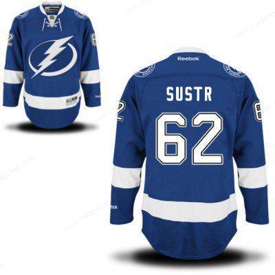 Men’s Reebok Tampa Bay Lightning #62 Andrej Sustr Royal Blue Home NHL Jersey