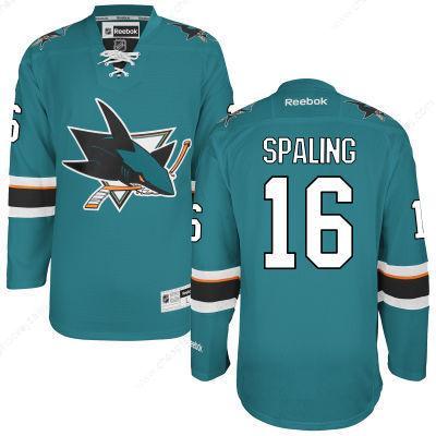 Men’s San Jose Sharks #16 Nick Spaling Teal Green Home Jersey