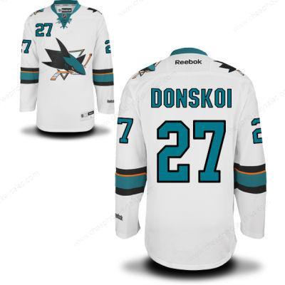 Men’s San Jose Sharks #27 Joonas Donskoi White Away Hockey Jersey