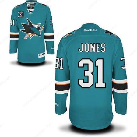 Men’s San Jose Sharks #31 Martin Jones Teal Premier Home Jersey