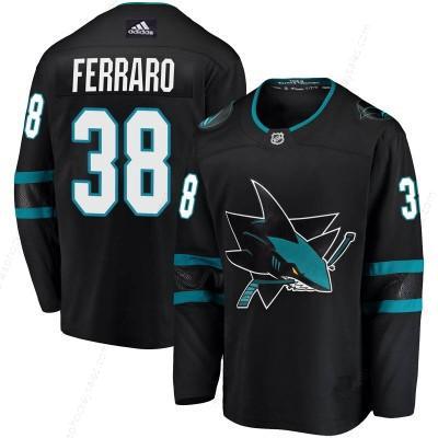 Men’s San Jose Sharks #38 Mario Ferraro Adidas Breakaway Black Jersey