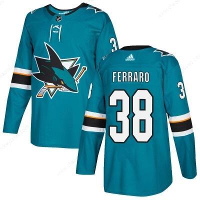 Men’s San Jose Sharks #38 Mario Ferraro Adidas Home Authentic Teal Jersey