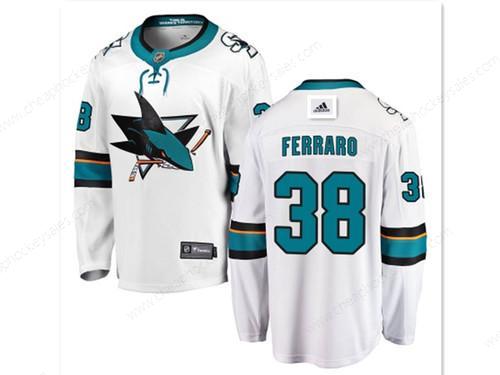 Men’s San Jose Sharks #38 Mario Ferraro Branded Away Breakaway White Jersey