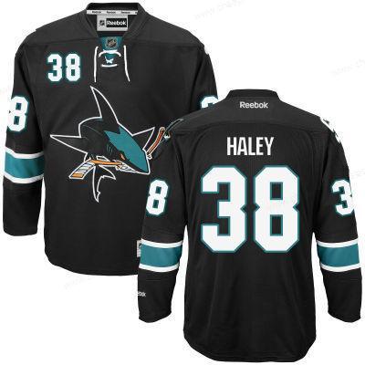 Men’s San Jose Sharks #38 Micheal Haley Black Third Hockey Jersey