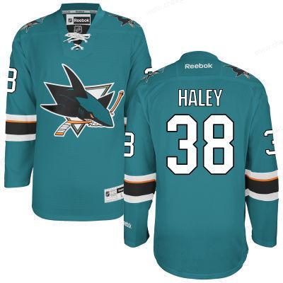 Men’s San Jose Sharks #38 Micheal Haley Teal Green Home Jersey