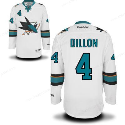 Men’s San Jose Sharks #4 Brenden Dillon White Away Jersey