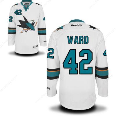 Men’s San Jose Sharks #42 Joel Ward White Away Hockey Jersey