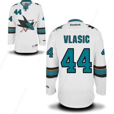 Men’s San Jose Sharks #44 Marc-Edouard Vlasic White Away Hockey Jersey