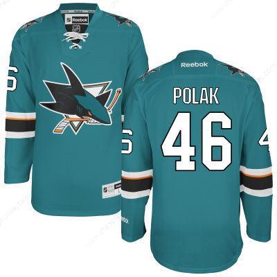 Men’s San Jose Sharks #46 Roman Polak Teal Green Home Jersey