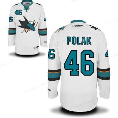 Men’s San Jose Sharks #46 Roman Polak White Away Hockey Jersey