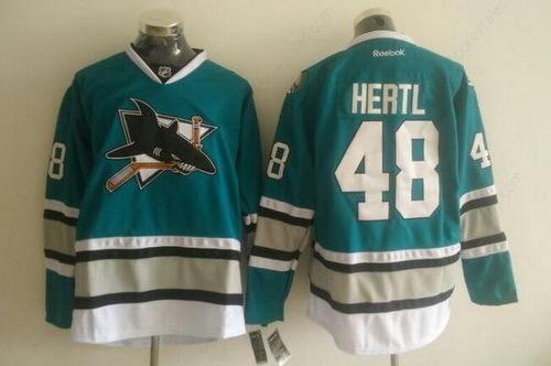 Men’s San Jose Sharks #48 Tomas Hertl Teal Green 25Th Anniversary NHL Reebok Jersey