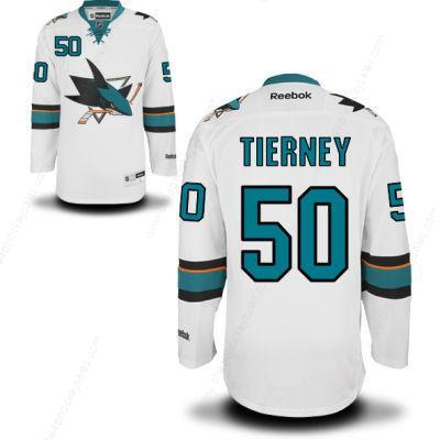 Men’s San Jose Sharks #50 Chris Tierney White Away Hockey Jersey