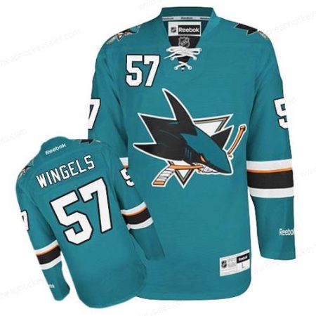 Men’s San Jose Sharks #57 Tommy Wingels Teal Green Home Jersey