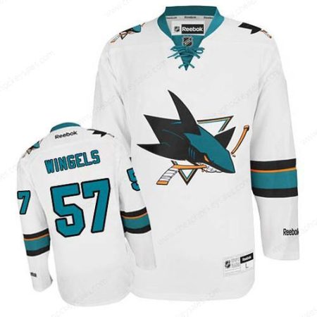 Men’s San Jose Sharks #57 Tommy Wingels White Away Jersey