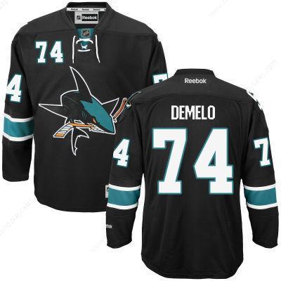 Men’s San Jose Sharks #74 Dylan Demelo Black Third Hockey Jersey