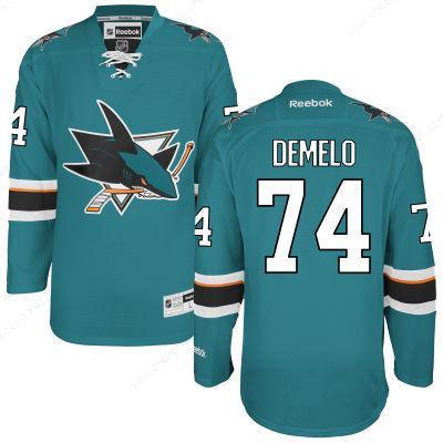 Men’s San Jose Sharks #74 Dylan Demelo Teal Green Home Jersey