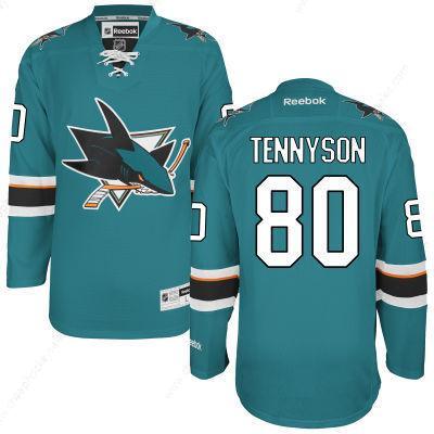 Men’s San Jose Sharks #80 Matt Tennyson Teal Green Home Jersey