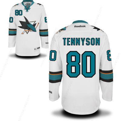 Men’s San Jose Sharks #80 Matt Tennyson White Away Jersey