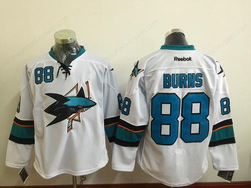 Men’s San Jose Sharks #88 Brent Burns White Away Hockey Jersey