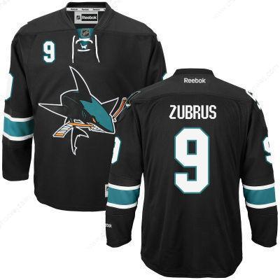 Men’s San Jose Sharks #9 Dainius Zubrus Black Third Jersey