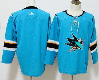 Men’s San Jose Sharks Blank Teal Blue 2017-2018 Hockey Stitched NHL Jersey