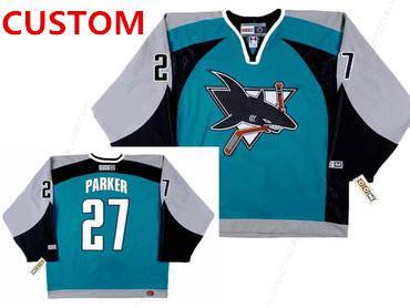 Men’s San Jose Sharks Custom 2003 CCM Throwback NHL Home Hockey Jersey