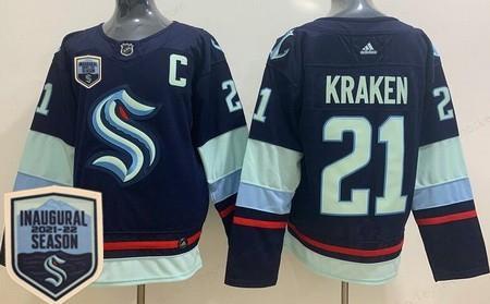 Men’s Seattle Kraken #21 Kraken Navy 2021-22 Season Inaugural Authentic Jersey