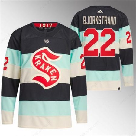 Men’s Seattle Kraken #22 Oliver Bjorkstrand Deep Sea Blue 2024 Winter Classic Primegreen Stitched Jersey