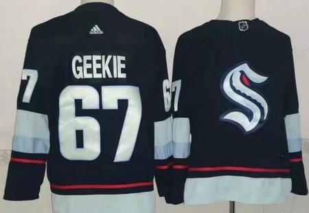 Men’s Seattle Kraken #67 Morgan Geekie Navy Authentic Jersey