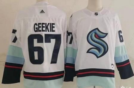 Men’s Seattle Kraken #67 Morgan Geekie White Authentic Jersey