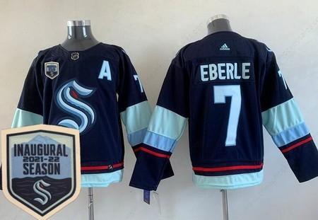 Men’s Seattle Kraken #7 Jordan Eberle Navy 2021-22 Season Inaugural Authentic Jersey