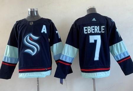 Men’s Seattle Kraken #7 Jordan Eberle Navy Authentic Jersey