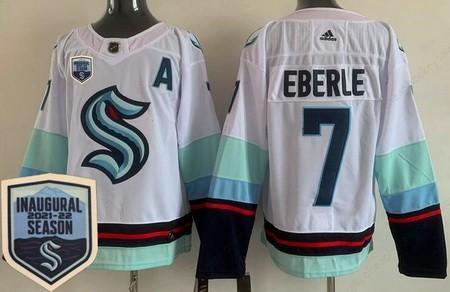 Men’s Seattle Kraken #7 Jordan Eberle White 2021-22 Season Inaugural Authentic Jersey