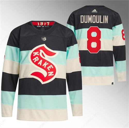 Men’s Seattle Kraken #8 Brian Dumoulin Deep Sea Blue 2024 Winter Classic Primegreen Stitched Jersey