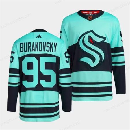 Men’s Seattle Kraken #95 Andre Burakovsky Ice Blue 2022-23 Reverse Retro Stitched Jersey