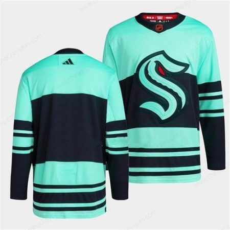 Men’s Seattle Kraken Blank Ice Blue 2022-23 Reverse Retro Stitched Jersey