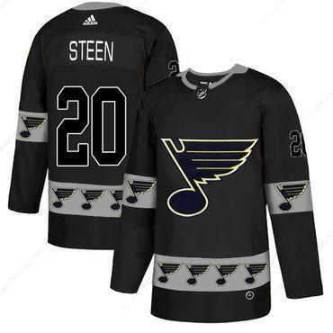 Men’s St. Louis Blues #20 Alexander Steen Black Team Logos Fashion Adidas Jersey