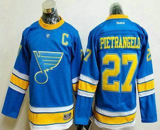 Men’s St. Louis Blues #27 Alex Pietrangelo Blue 2017 Winter Classic Stitched NHL Reebok Hockey Jersey